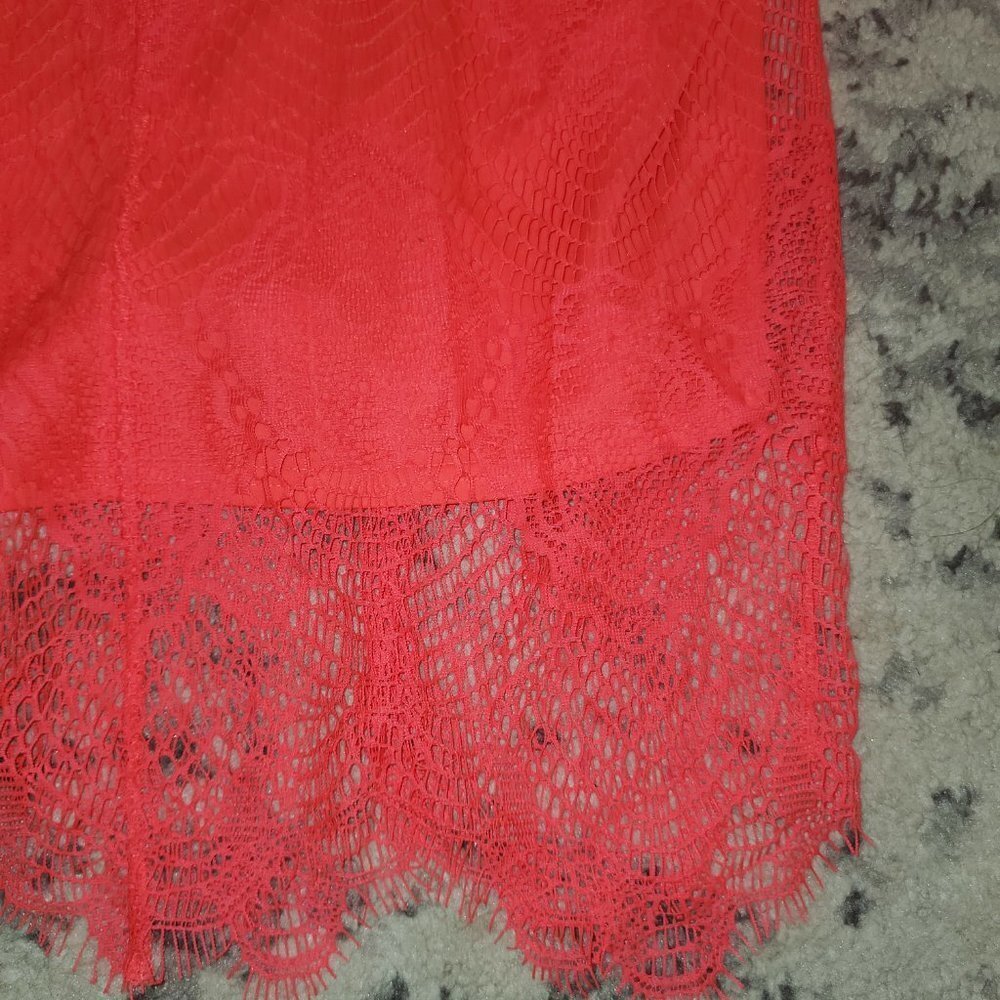 STRETCH LACE PENCIL SKIRT || sz1 EUC - Picture 8 of 14